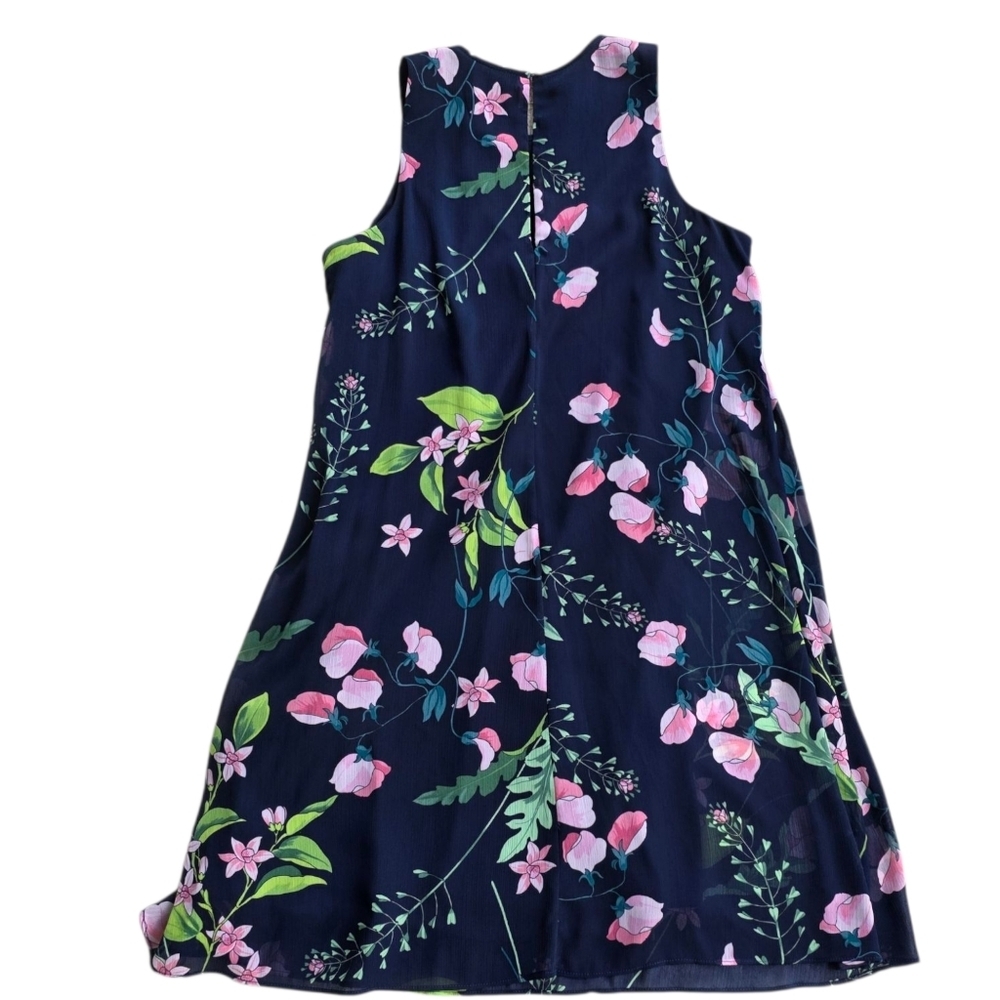 Tommy Hilfiger Navy Floral Mini Dress – Size 6 - Picture 4 of 9